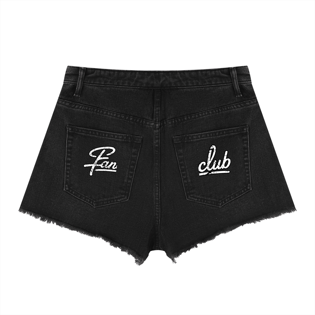 FANCLUB Vintage Wash High Rise Denim Shorts