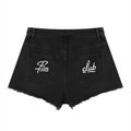 FANCLUB Vintage Wash High Rise Denim Shorts
