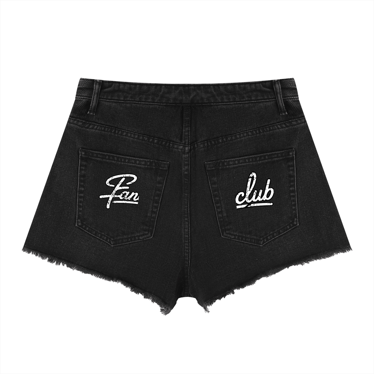 FANCLUB Vintage Wash High Rise Denim Shorts