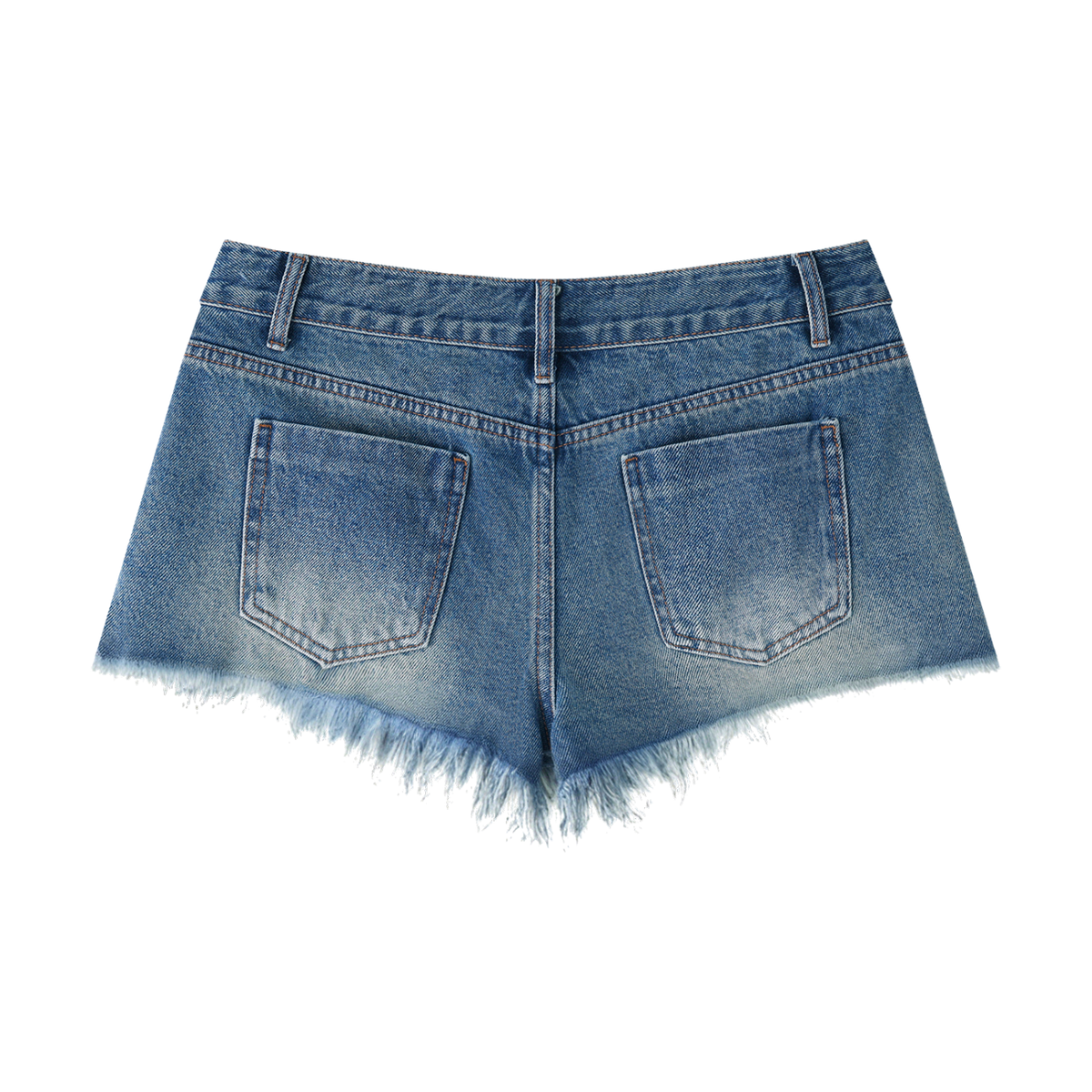FANCLUB Vintage Wash Raw Hem Denim Shorts