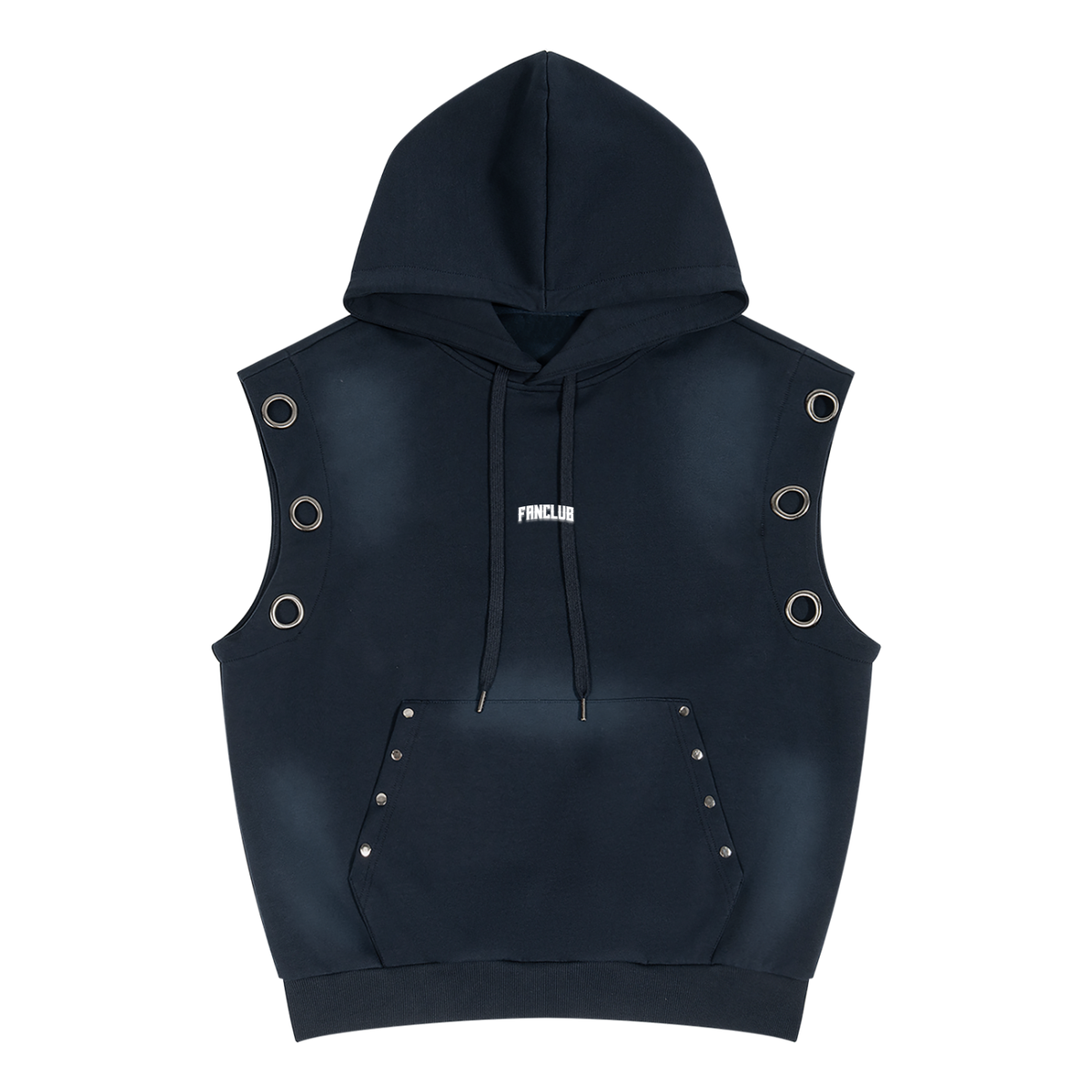 FANCLUB Vintage Wash Sun Fade Sleeveless Hoodie
