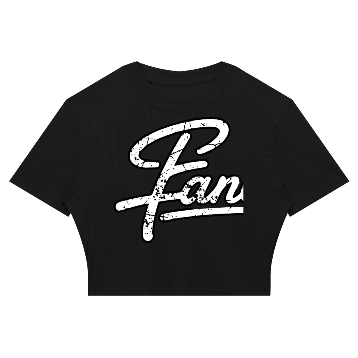 FANCLUB Slim Ribbed Crop T-Shirt