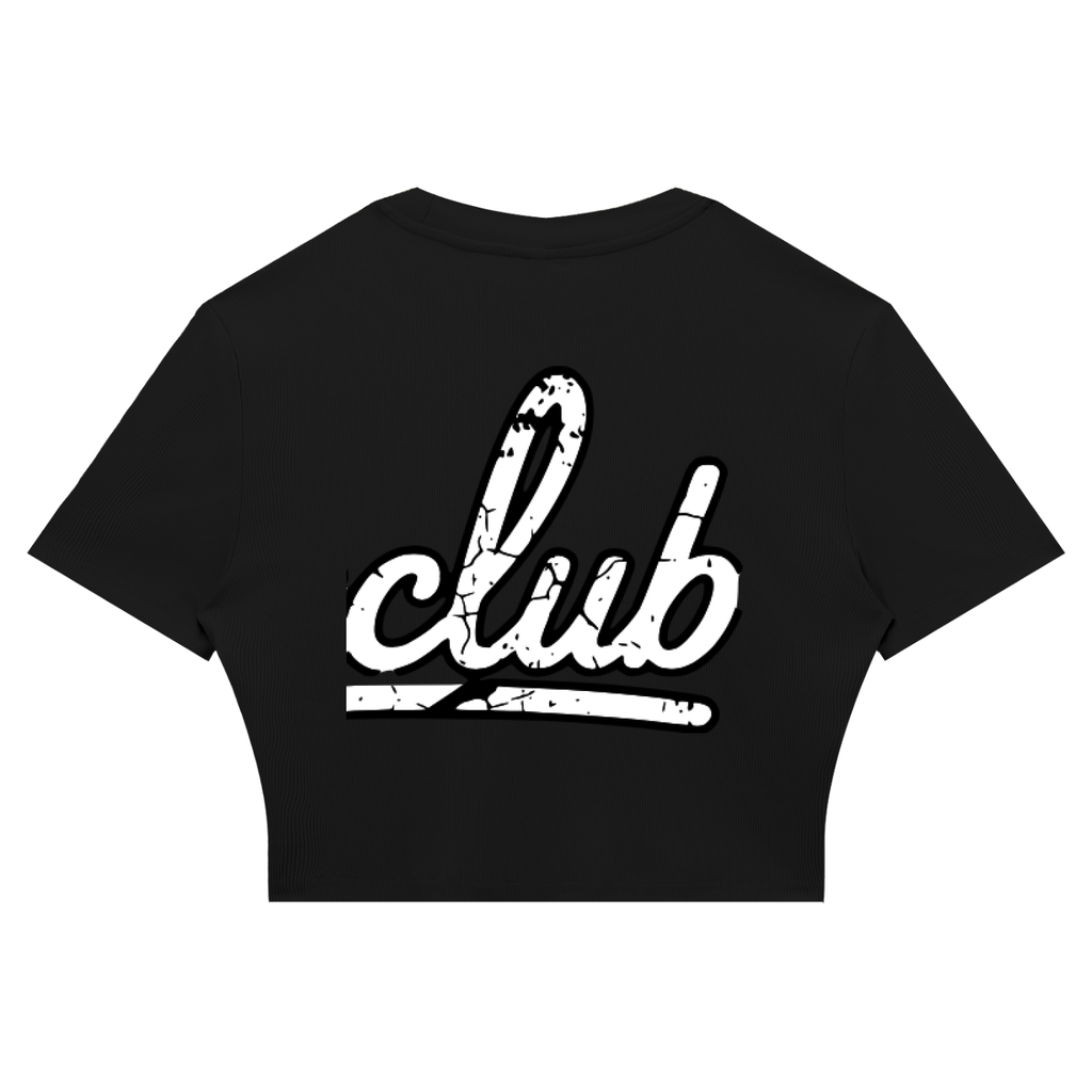 FANCLUB Slim Ribbed Crop T-Shirt